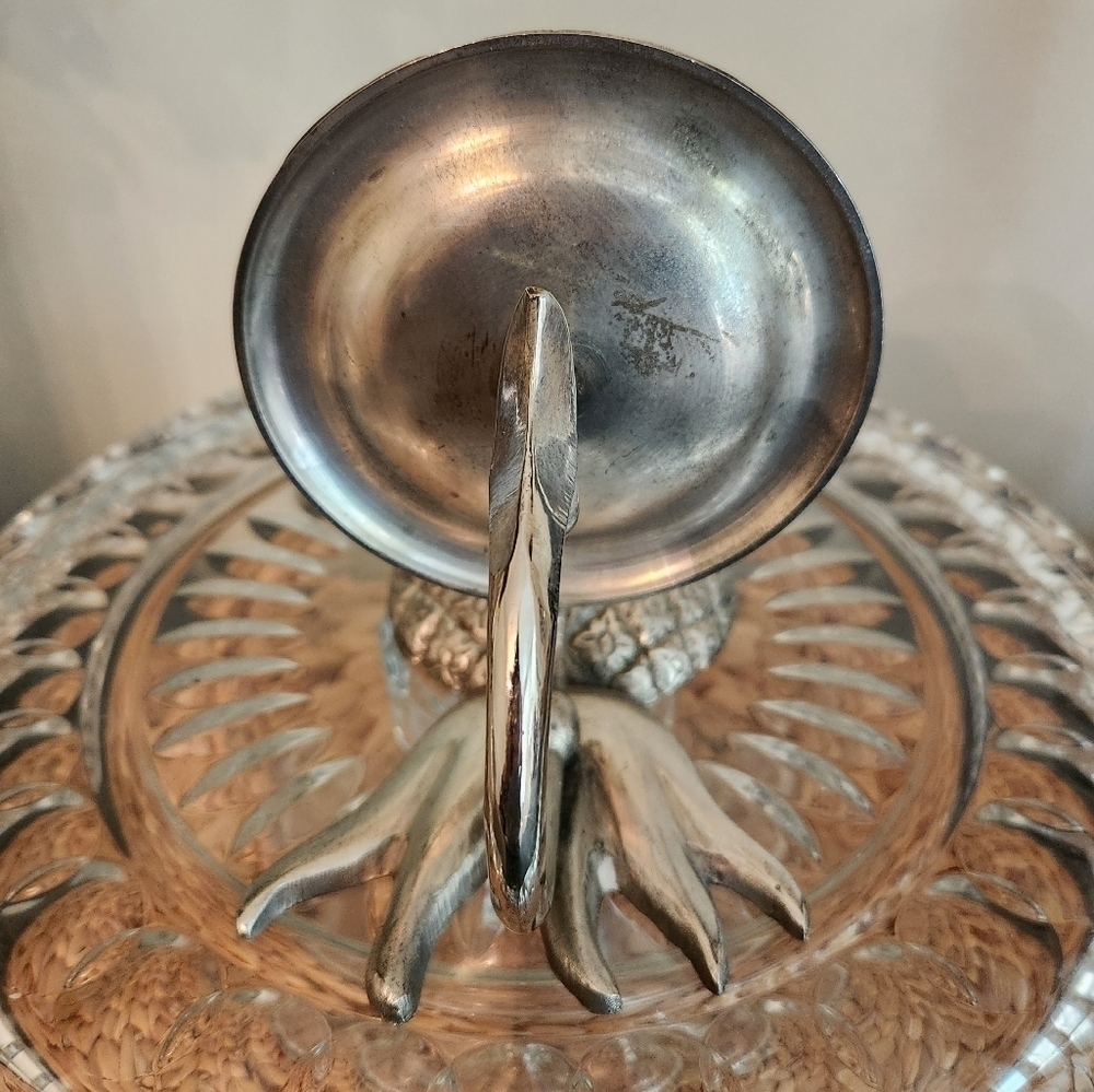 🍍Vintage Heavy Metal Pineapple‎ 🕯 Candle Sconce Pewter - Picture 3 of 11